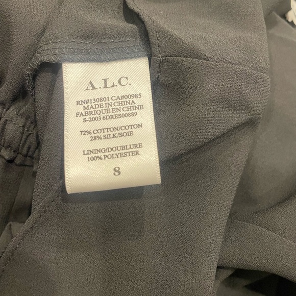 A.L.C Kate Black & White Flowing Floral Cotton & Silk blend midi dress - Picture 7 of 8